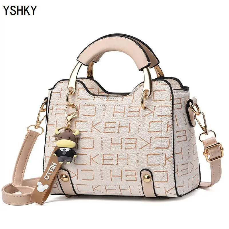 Luxury designer women Handbags leather Printed monogram single shoulder straddle bag